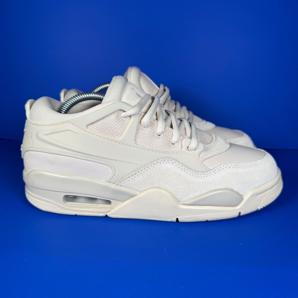 Air Jordan‎ 4 RM Women's Size 7 Cream Tan Leather Athletic Shoes FQ7940 200 - Picture 2 of 9